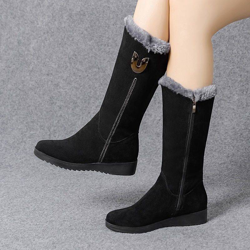 Bottes Mi- Tube Femme Coton Antidérapantes
