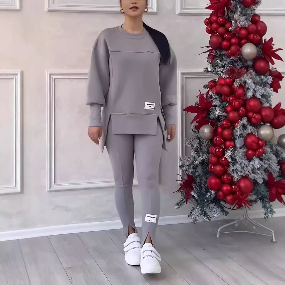 Ensemble sweat-shirt en coton pour femme
