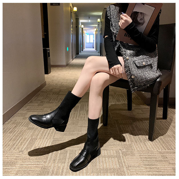 Bottes Hiver Femme Brodées Ethniques Mi- Mollet