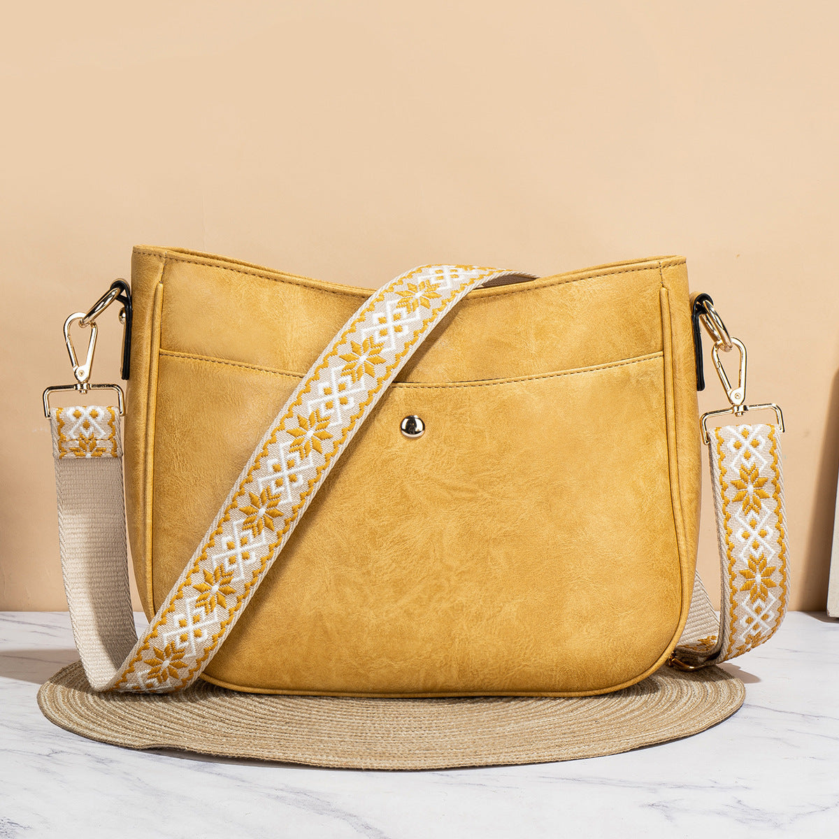 Sac à bandoulière rétro grande capacité