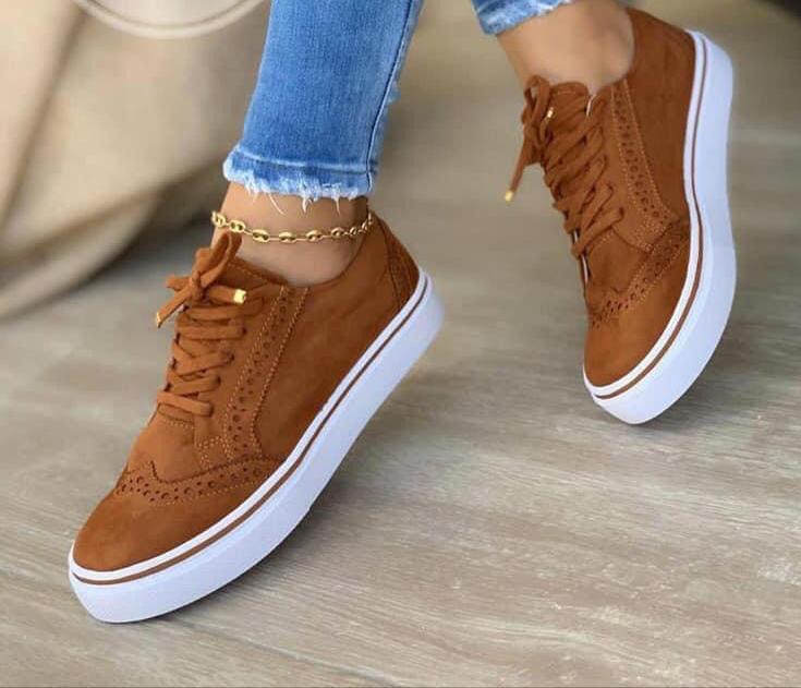 Chaussures Femme Marron Bout Rond