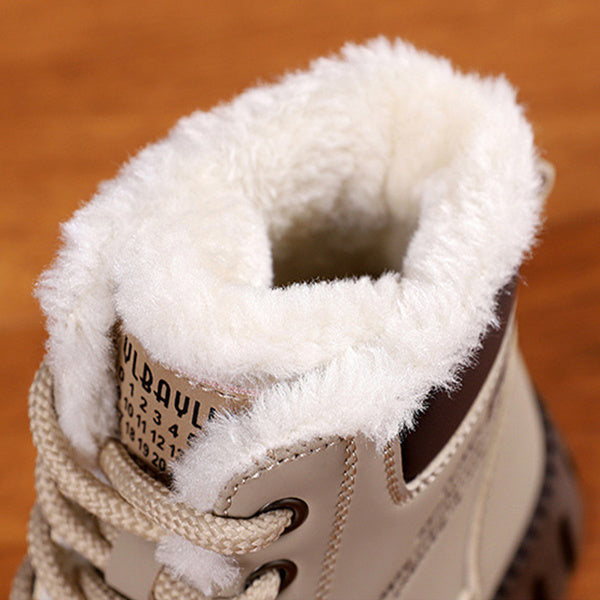 Bottines d'Hiver Fourrées à Lacets - Chic et Chaleureuses