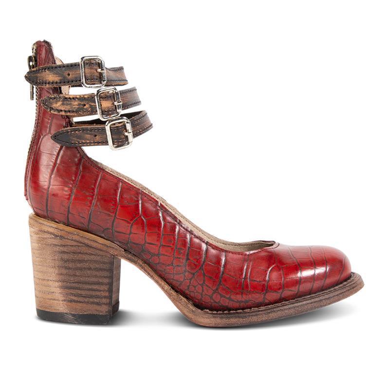 Escarpins femme à talons hauts, imprimé serpent et trois poches