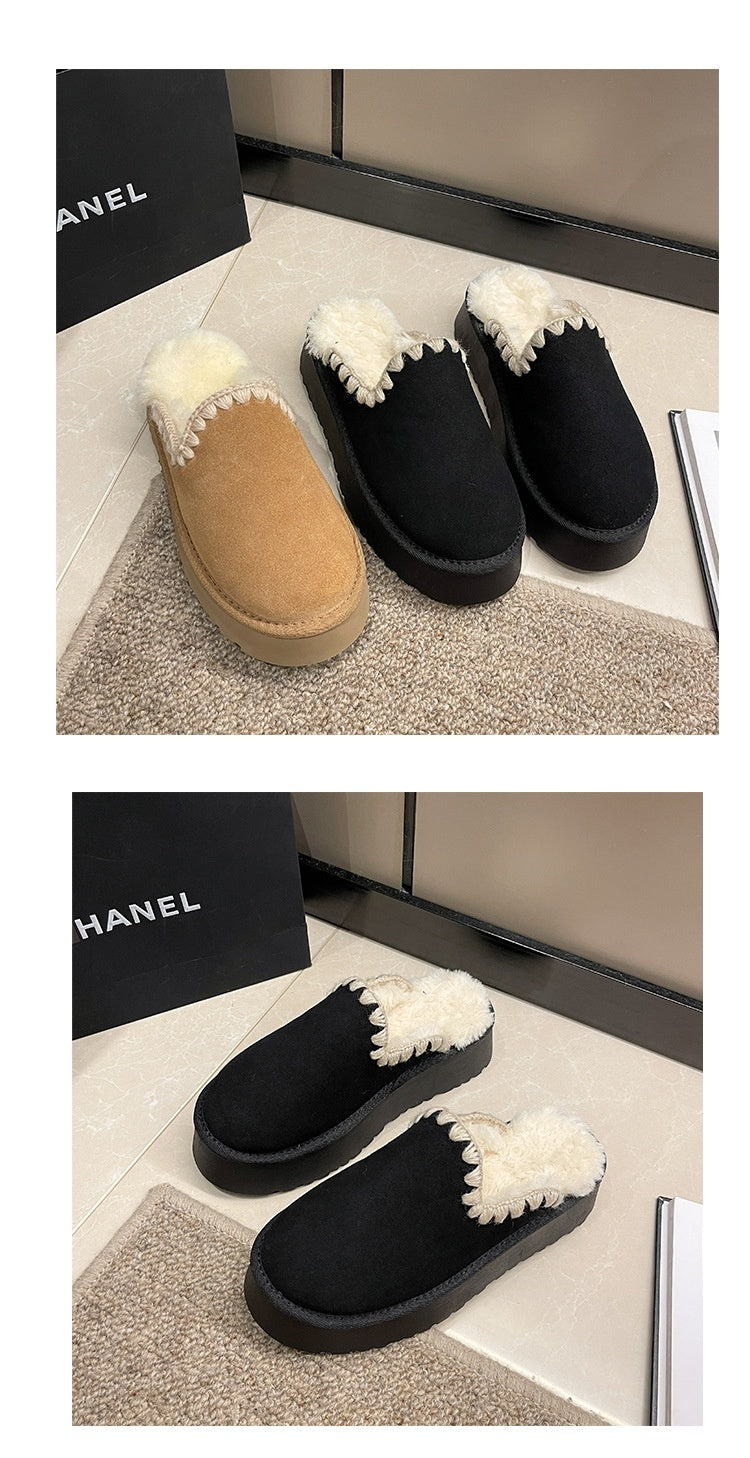 Bottes de neige chaudes en coton, style ethnique