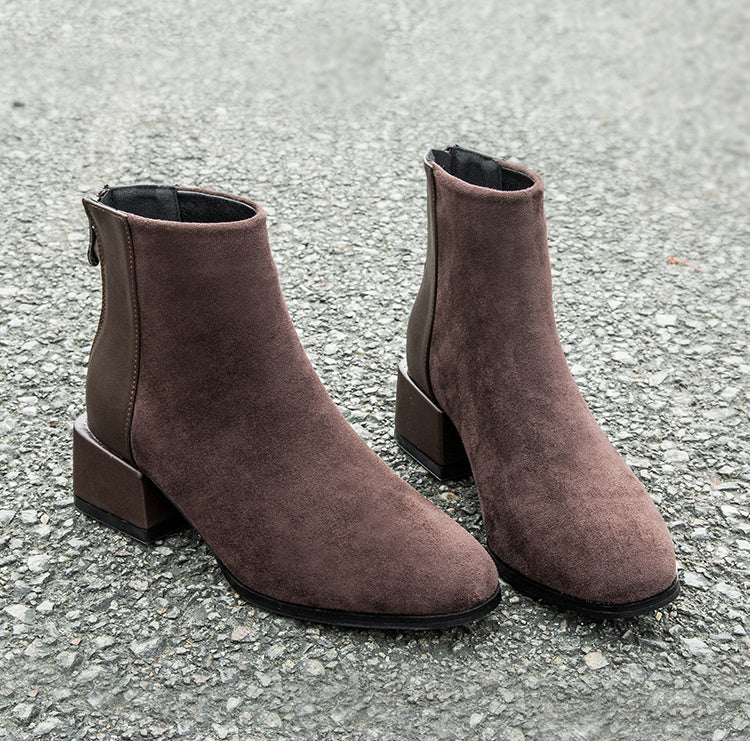 Bottines Chelsea Femme à Talon Carré