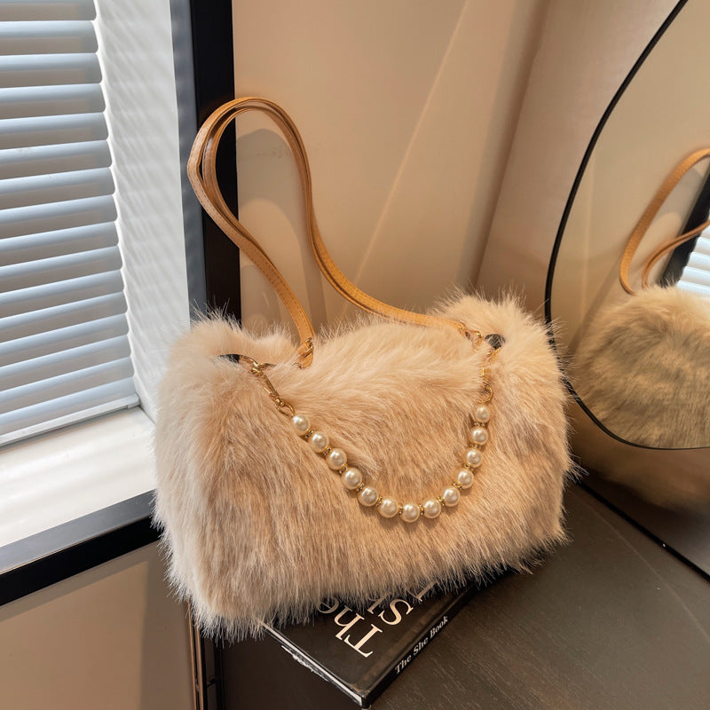 Sac Bandoulière Peluche Femme