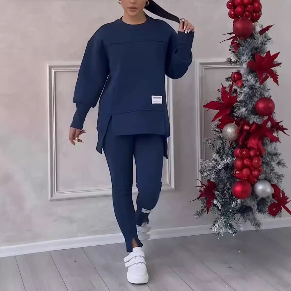 Ensemble sweat-shirt en coton pour femme