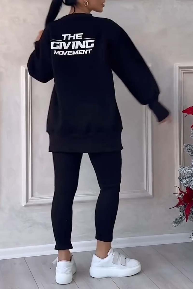 Ensemble sweat-shirt en coton pour femme