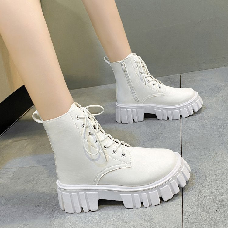 Bottes Femme à Plateforme et Zip