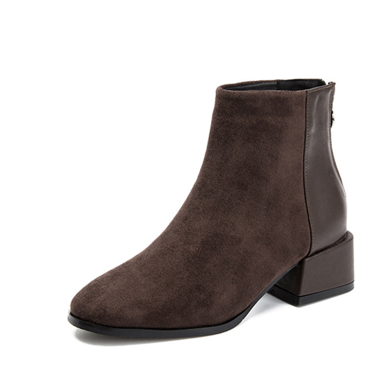 Bottines Chelsea Femme à Talon Carré