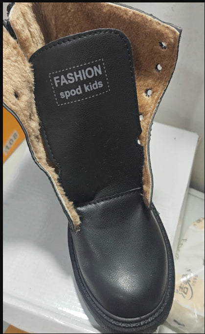 Bottes Martin d'hiver en velours épaisses avec coton