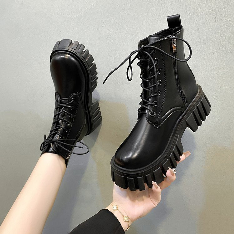Bottes Femme à Plateforme et Zip