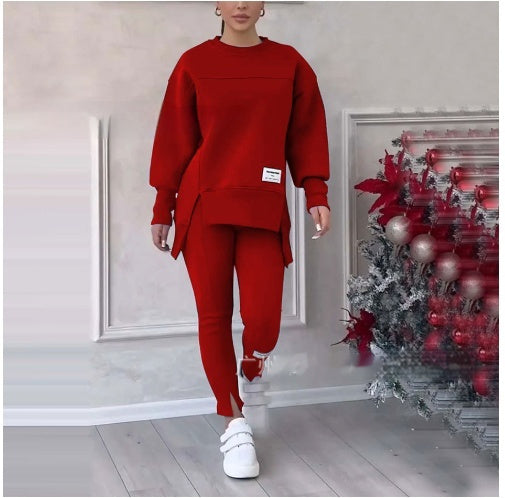 Ensemble sweat-shirt en coton pour femme