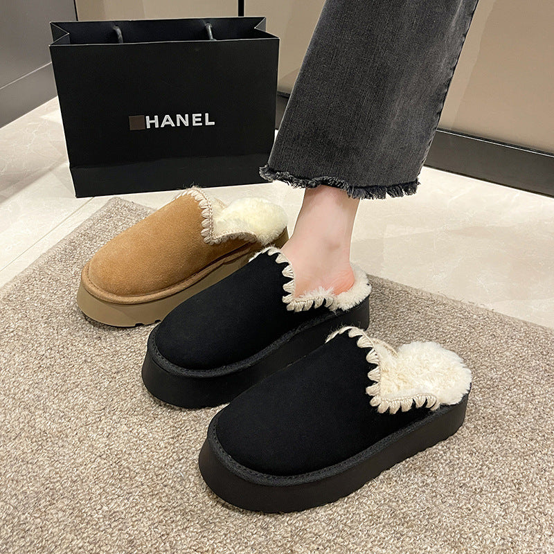 Bottes de neige chaudes en coton, style ethnique