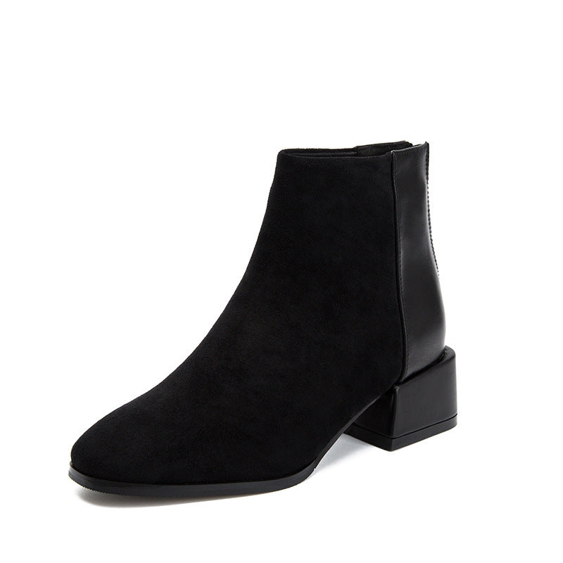 Bottines Chelsea Femme à Talon Carré