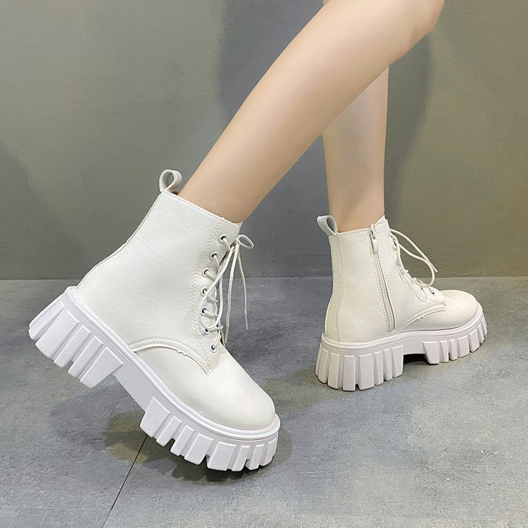 Bottes Femme à Plateforme et Zip