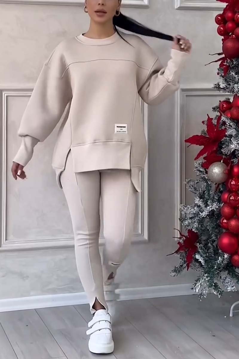Ensemble sweat-shirt en coton pour femme