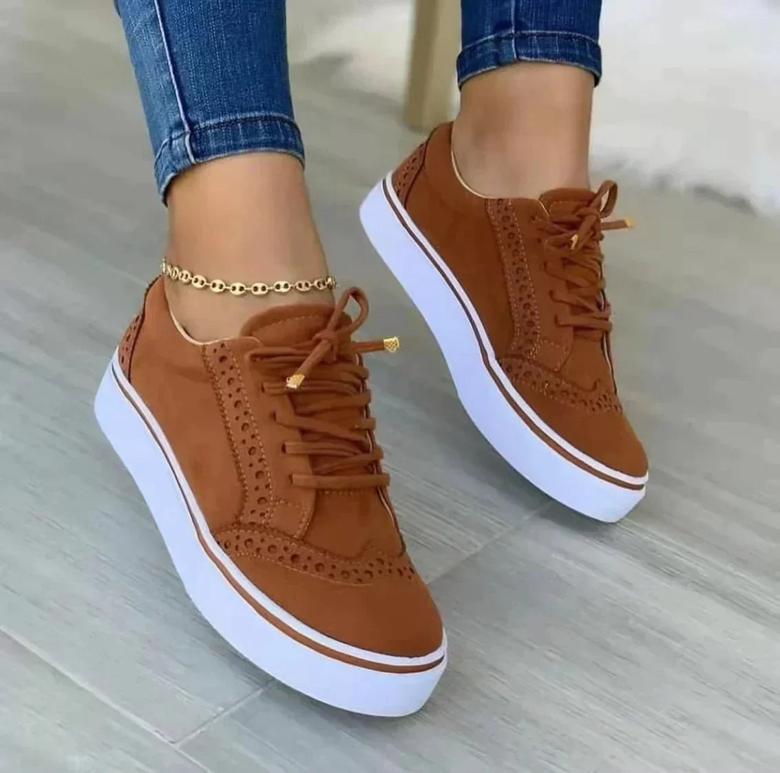 Chaussures Femme Marron Bout Rond