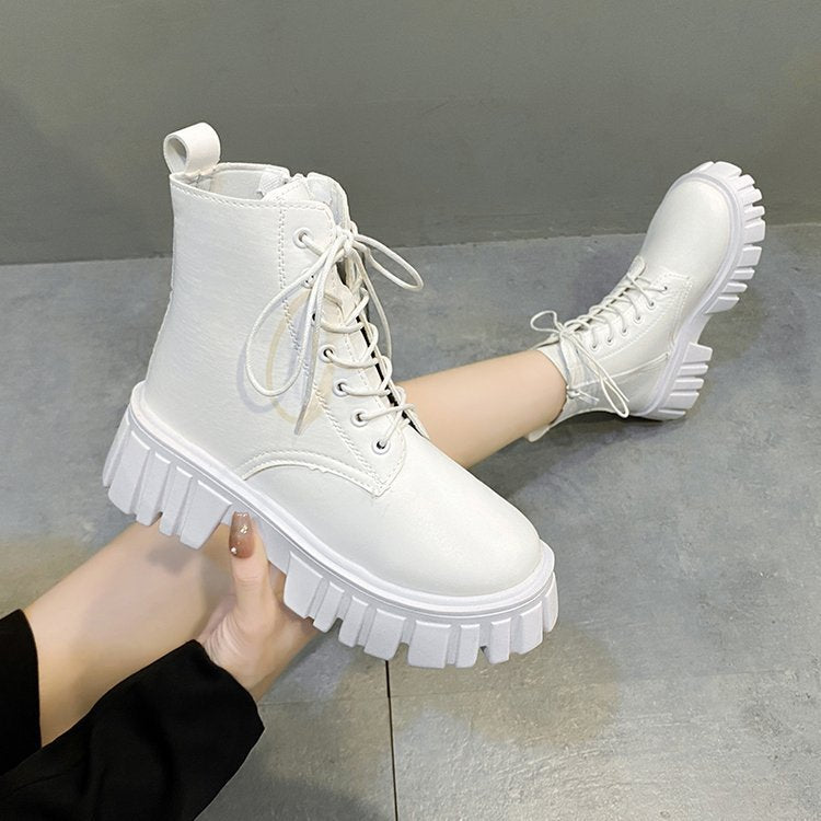 Bottes Femme à Plateforme et Zip