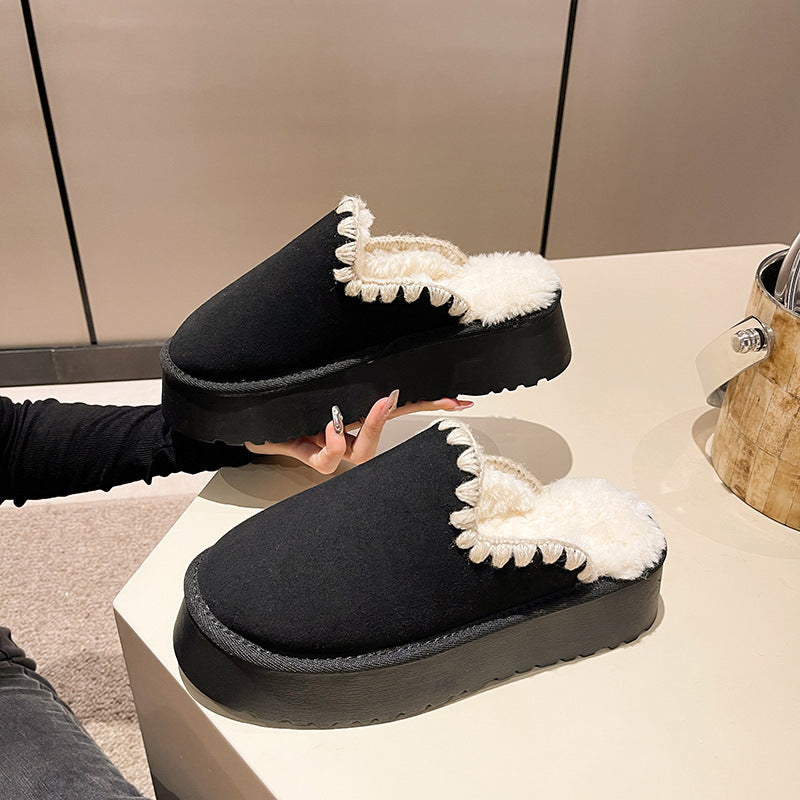 Bottes de neige chaudes en coton, style ethnique