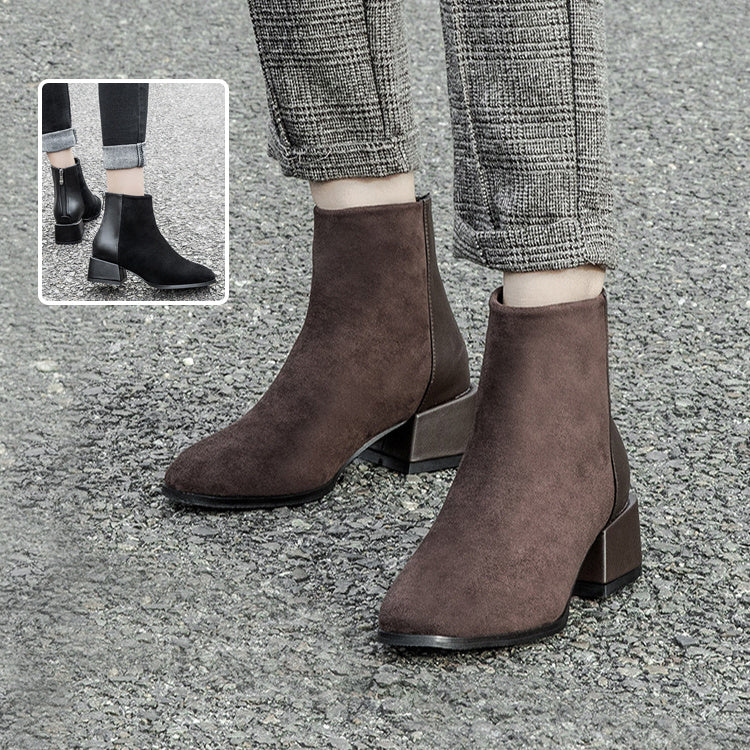 Bottines Chelsea Femme à Talon Carré