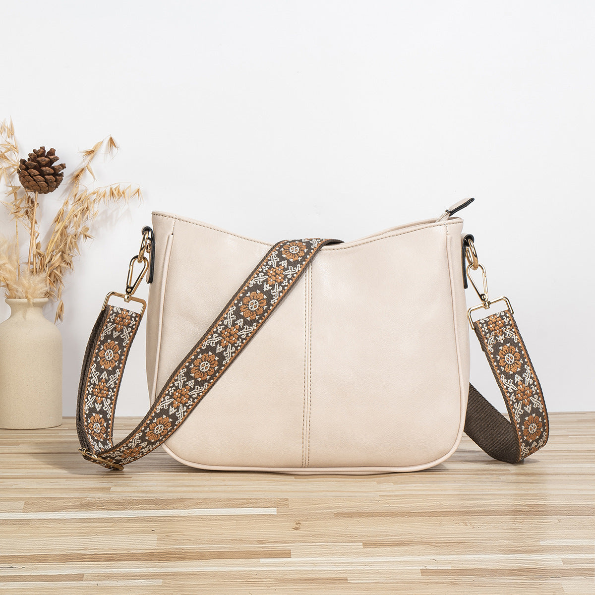 Sac à bandoulière rétro grande capacité