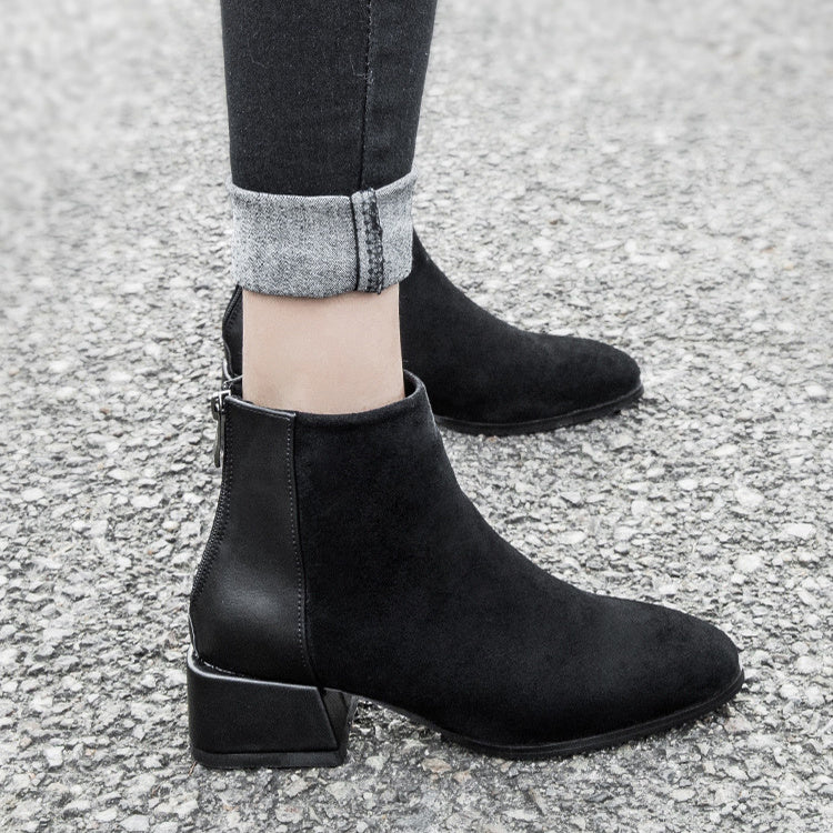 Bottines Chelsea Femme à Talon Carré