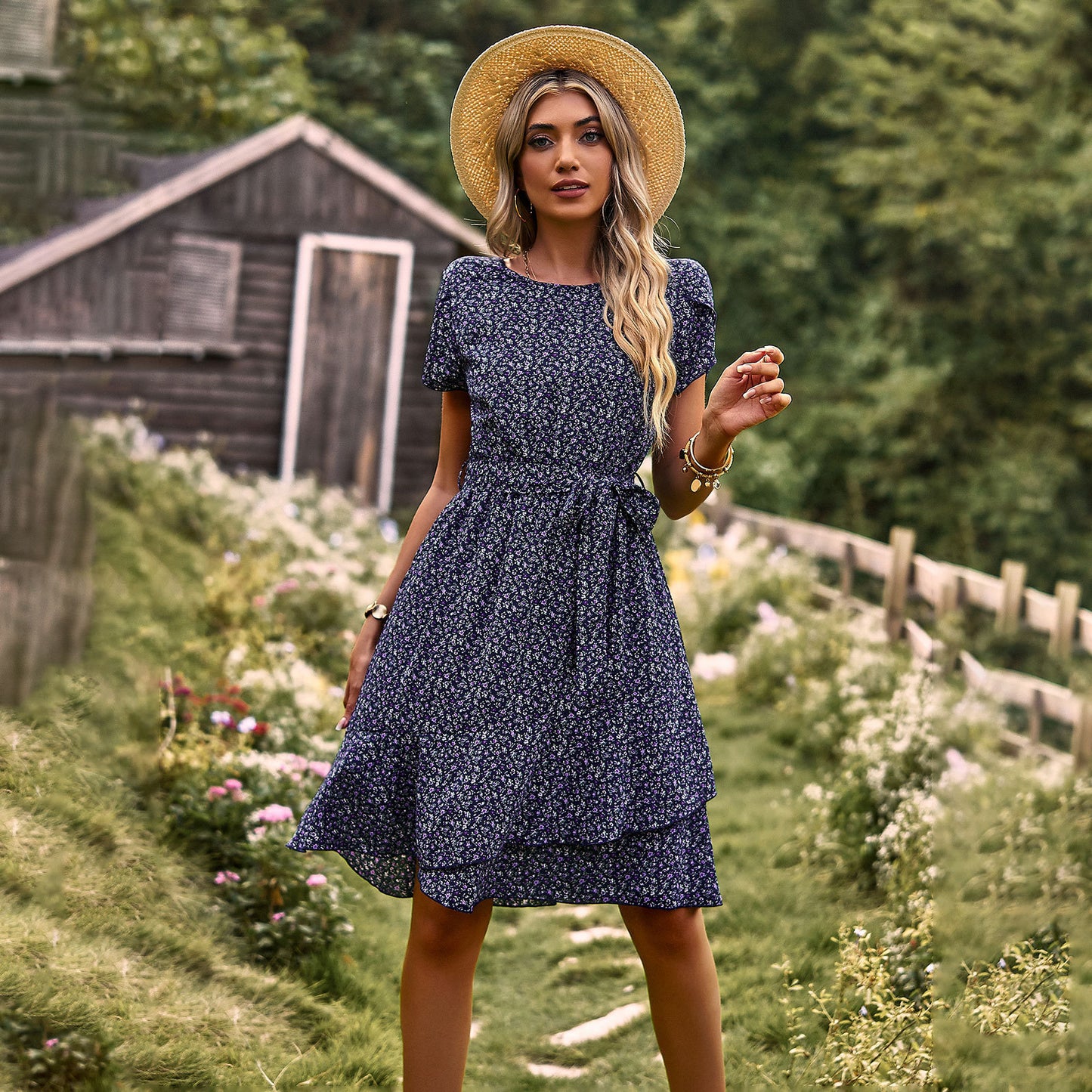 Robe fleurie confortable