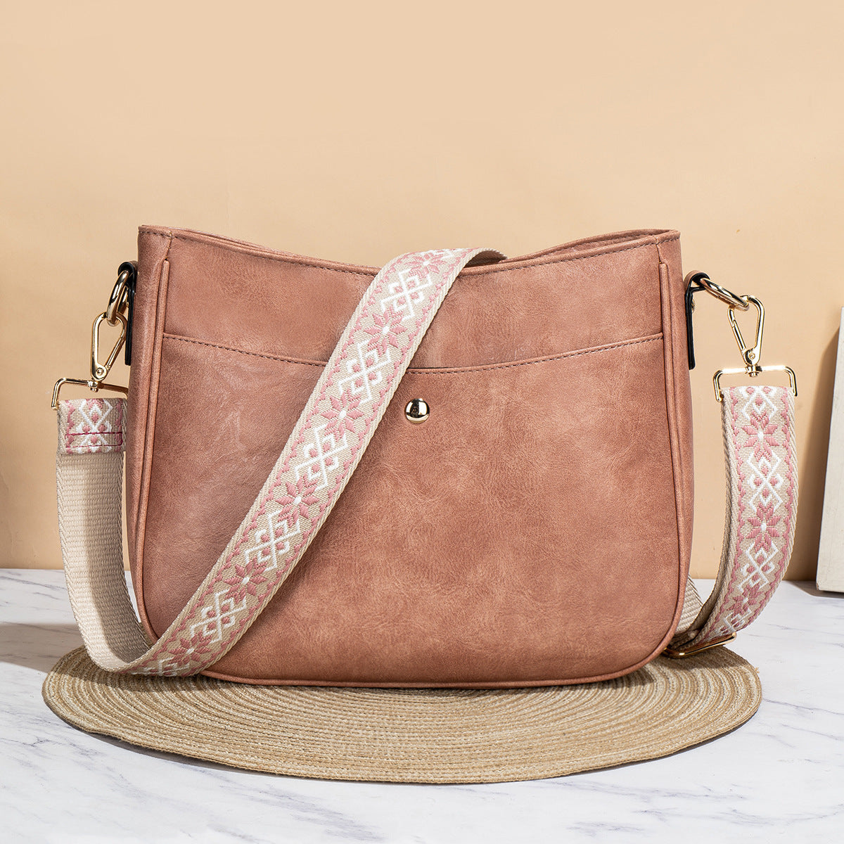 Sac à bandoulière rétro grande capacité