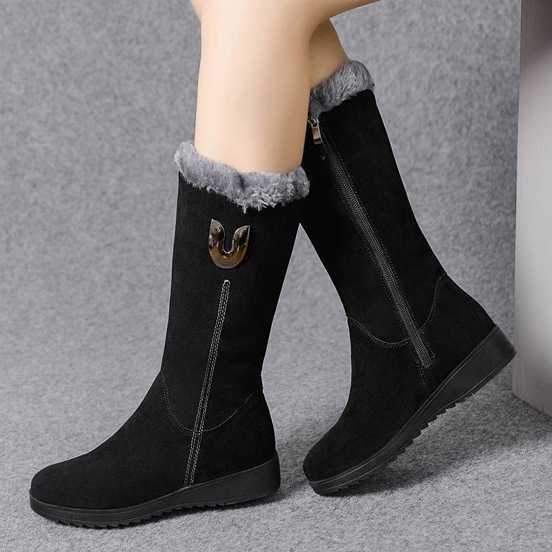 Bottes Mi- Tube Femme Coton Antidérapantes