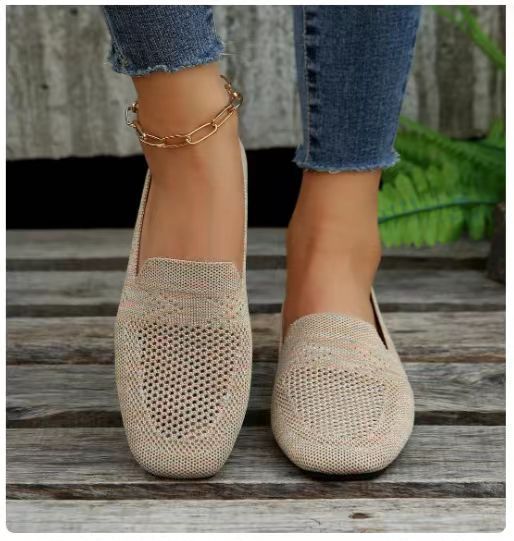 Baskets plates d'été pour femmes à bout rond