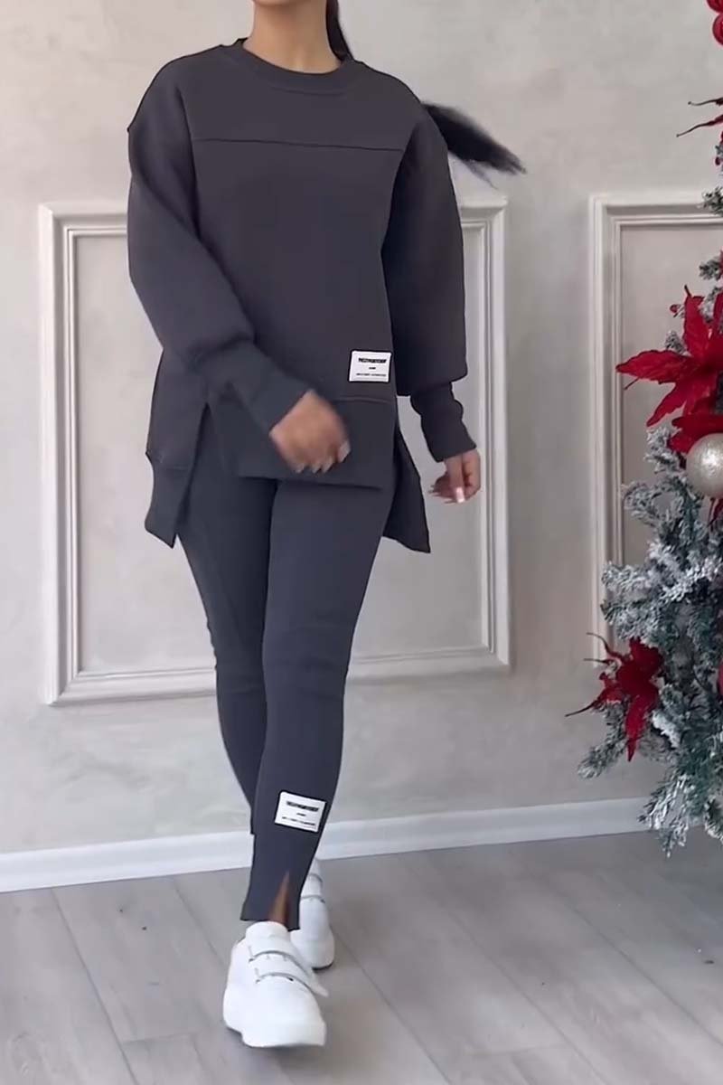 Ensemble sweat-shirt en coton pour femme