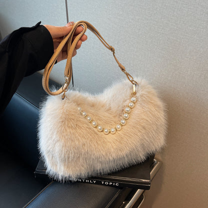 Sac Bandoulière Peluche Femme