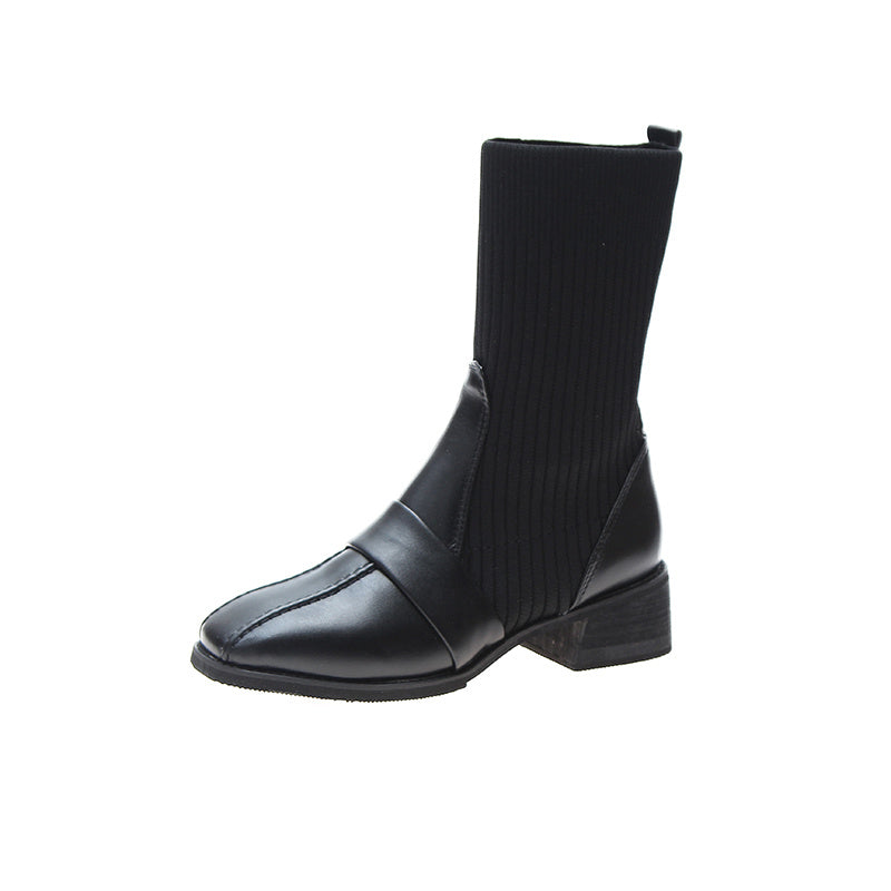 Bottes Hiver Femme Brodées Ethniques Mi- Mollet