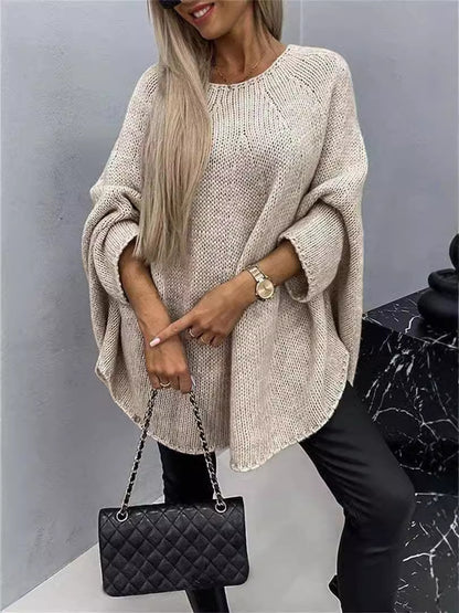 Pull Oversize Femme à Manches Chauve-Souris