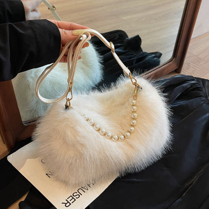 Sac Bandoulière Peluche Femme