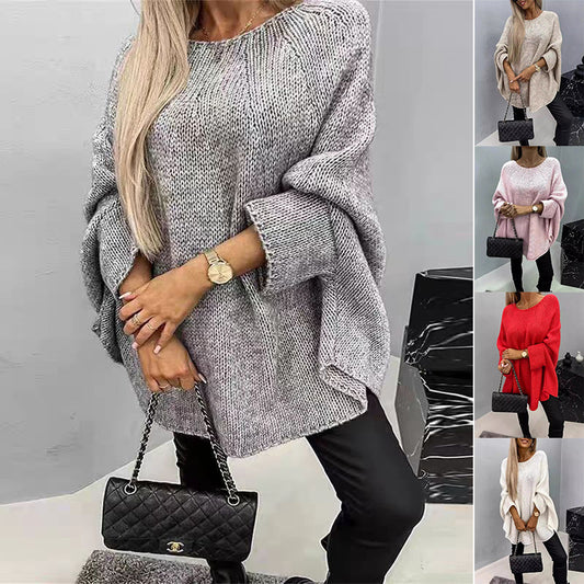 Pull Oversize Femme à Manches Chauve-Souris