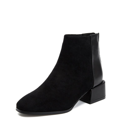 Bottines Chelsea Femme à Talon Carré