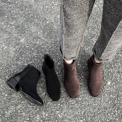Bottines Chelsea Femme à Talon Carré