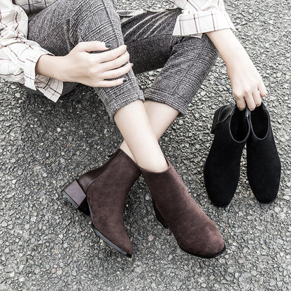 Bottines Chelsea Femme à Talon Carré
